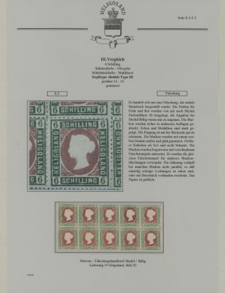 HELIGOLAND - STUDY COLLECTION OF REPRINTS – sheet 324