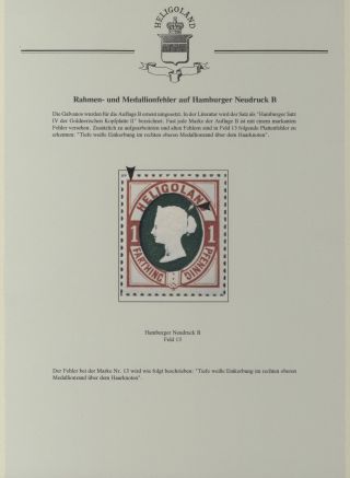 HELIGOLAND - STUDY COLLECTION OF REPRINTS – sheet 340
