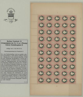 HELIGOLAND - STUDY COLLECTION OF REPRINTS – sheet 387