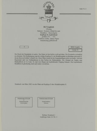 HELIGOLAND - STUDY COLLECTION OF REPRINTS – sheet 402