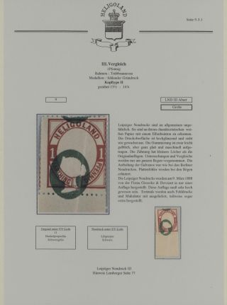 HELIGOLAND - STUDY COLLECTION OF REPRINTS – sheet 405