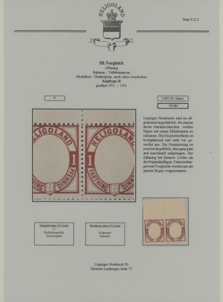 HELIGOLAND - STUDY COLLECTION OF REPRINTS – sheet 406