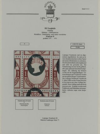 HELIGOLAND - STUDY COLLECTION OF REPRINTS – sheet 407