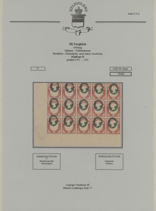 HELIGOLAND - STUDY COLLECTION OF REPRINTS – sheet 408