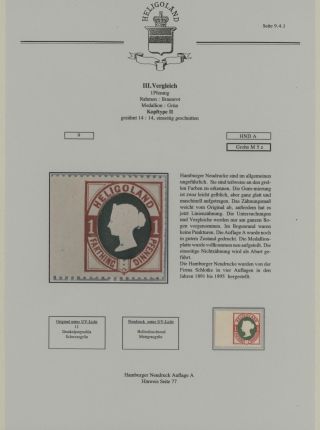 HELIGOLAND - STUDY COLLECTION OF REPRINTS – sheet 409
