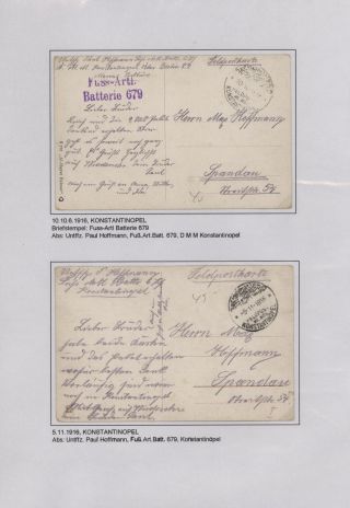 FIELD POST OF THE GERMAN MILITARY MISSION IN TURKEY 1914-1918 – sheet 17