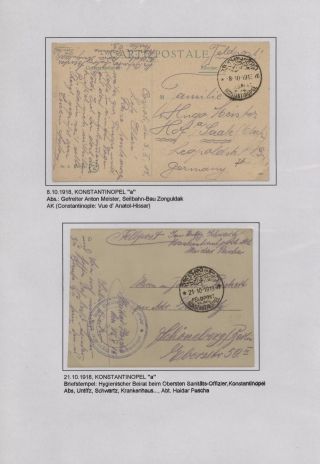 FIELD POST OF THE GERMAN MILITARY MISSION IN TURKEY 1914-1918 – sheet 22
