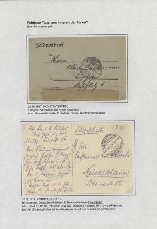FIELD POST OF THE GERMAN MILITARY MISSION IN TURKEY 1914-1918 – sheet 23