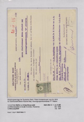 POLNÍ POŠTA NĚMECKÉ VÁLEČNÉ MISE V TURECKU 1914-1918 – list 40
