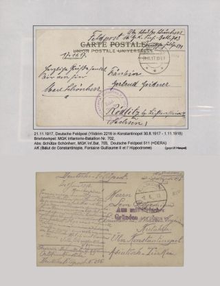 FIELD POST OF THE GERMAN MILITARY MISSION IN TURKEY 1914-1918 – sheet 66
