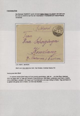 FIELD POST OF THE GERMAN MILITARY MISSION IN TURKEY 1914-1918 – sheet 115