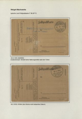 FIELD POST OF THE GERMAN MILITARY MISSION IN TURKEY 1914-1918 – sheet 125