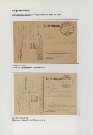 FIELD POST OF THE GERMAN MILITARY MISSION IN TURKEY 1914-1918 – sheet 126