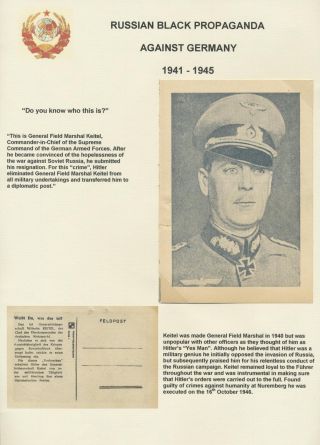 RUSSIAN BLACK PROPAGANDA (AGAINST GERMANY AND FINLAND) – sheet 6