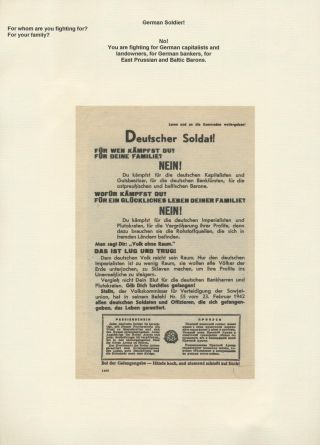 RUSSIAN BLACK PROPAGANDA (AGAINST GERMANY AND FINLAND) – sheet 55