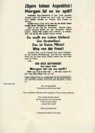RUSSIAN BLACK PROPAGANDA (AGAINST GERMANY AND FINLAND) – sheet 62