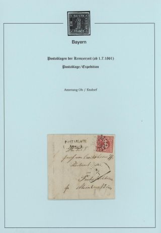 BAYERN - POSTABLAGEN DER KREUZERZEIT (ab 1. 7. 1861) – Blatt 2