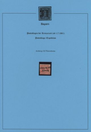 BAYERN - POSTABLAGEN DER KREUZERZEIT (ab 1. 7. 1861) – Blatt 4