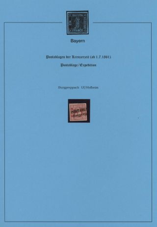 BAYERN - POSTABLAGEN DER KREUZERZEIT (ab 1. 7. 1861) – Blatt 7