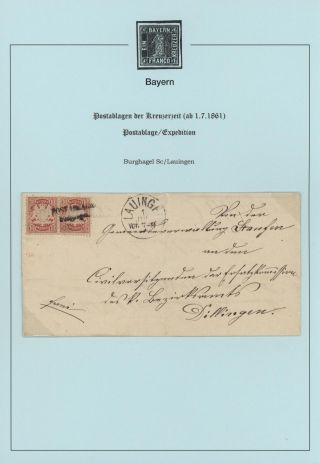 BAYERN - POSTABLAGEN DER KREUZERZEIT (ab 1. 7. 1861) – Blatt 9