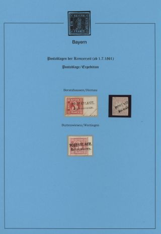BAYERN - POSTABLAGEN DER KREUZERZEIT (ab 1. 7. 1861) – Blatt 10