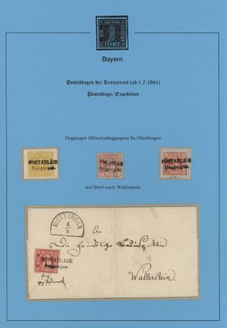BAYERN - POSTABLAGEN DER KREUZERZEIT (ab 1. 7. 1861) – Blatt 12