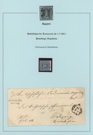 BAYERN - POSTABLAGEN DER KREUZERZEIT (ab 1. 7. 1861) – Blatt 13