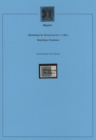 BAVORSKO - POŠTOVNY KREJCAROVÉHO OBDOBÍ (od 1. 7. 1861) – list 18