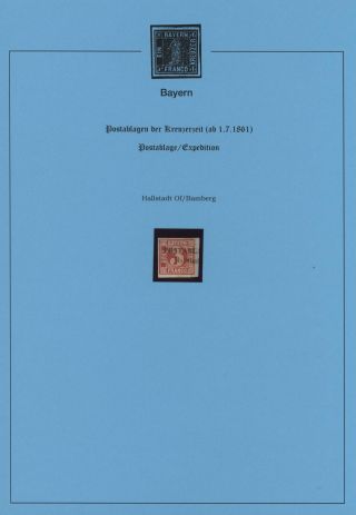 BAVORSKO - POŠTOVNY KREJCAROVÉHO OBDOBÍ (od 1. 7. 1861) – list 19