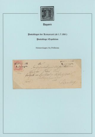 BAVORSKO - POŠTOVNY KREJCAROVÉHO OBDOBÍ (od 1. 7. 1861) – list 20