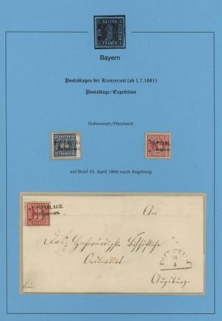 BAVORSKO - POŠTOVNY KREJCAROVÉHO OBDOBÍ (od 1. 7. 1861) – list 22