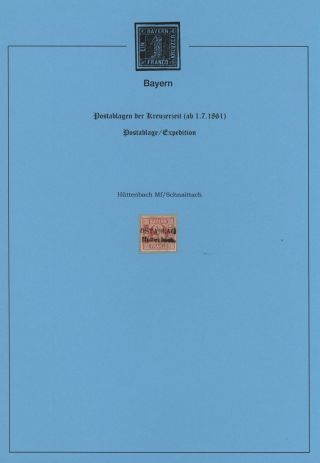 BAVORSKO - POŠTOVNY KREJCAROVÉHO OBDOBÍ (od 1. 7. 1861) – list 23