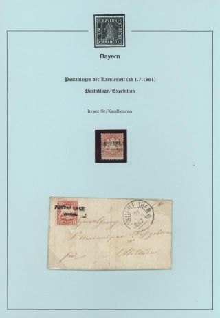 BAVORSKO - POŠTOVNY KREJCAROVÉHO OBDOBÍ (od 1. 7. 1861) – list 25