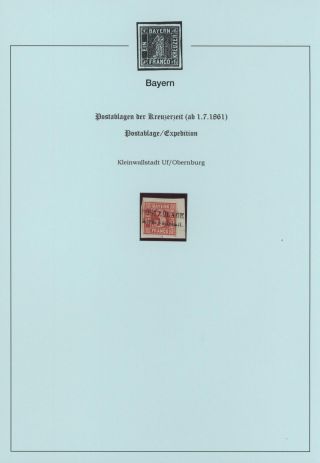 BAVORSKO - POŠTOVNY KREJCAROVÉHO OBDOBÍ (od 1. 7. 1861) – list 29
