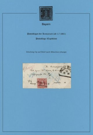 BAVORSKO - POŠTOVNY KREJCAROVÉHO OBDOBÍ (od 1. 7. 1861) – list 30