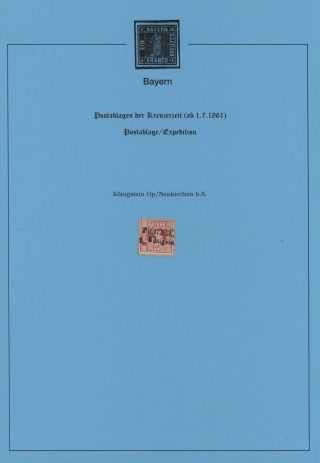BAVORSKO - POŠTOVNY KREJCAROVÉHO OBDOBÍ (od 1. 7. 1861) – list 32
