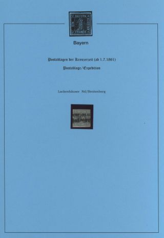 BAVARIA - POSTAL AGENCIES FROM KREUZER PERIOD (since 1. 7. 1861) – sheet 33