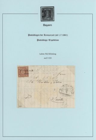 BAVARIA - POSTAL AGENCIES FROM KREUZER PERIOD (since 1. 7. 1861) – sheet 34