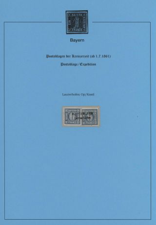 BAVARIA - POSTAL AGENCIES FROM KREUZER PERIOD (since 1. 7. 1861) – sheet 35