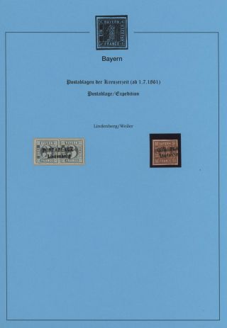 BAVARIA - POSTAL AGENCIES FROM KREUZER PERIOD (since 1. 7. 1861) – sheet 37