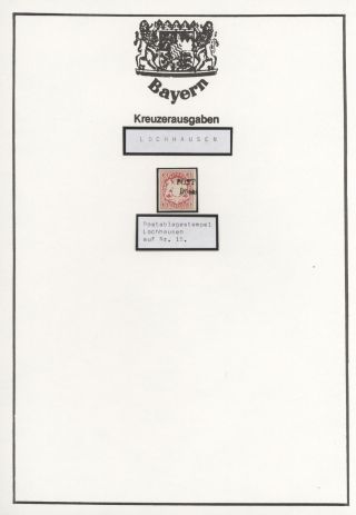 BAVARIA - POSTAL AGENCIES FROM KREUZER PERIOD (since 1. 7. 1861) – sheet 38