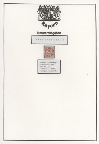 BAVARIA - POSTAL AGENCIES FROM KREUZER PERIOD (since 1. 7. 1861) – sheet 40