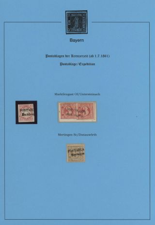 BAVARIA - POSTAL AGENCIES FROM KREUZER PERIOD (since 1. 7. 1861) – sheet 41