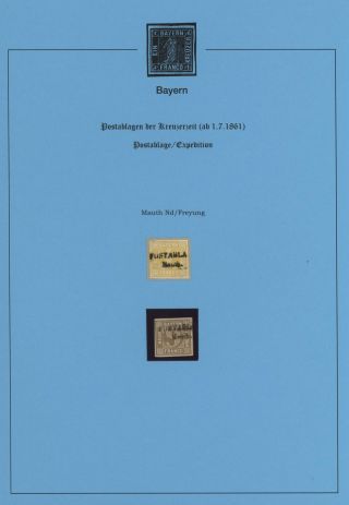 BAVARIA - POSTAL AGENCIES FROM KREUZER PERIOD (since 1. 7. 1861) – sheet 42