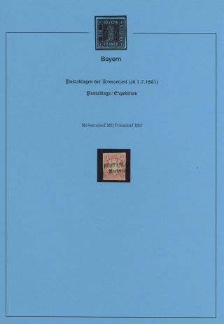 BAVARIA - POSTAL AGENCIES FROM KREUZER PERIOD (since 1. 7. 1861) – sheet 45