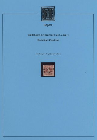 BAVARIA - POSTAL AGENCIES FROM KREUZER PERIOD (since 1. 7. 1861) – sheet 46