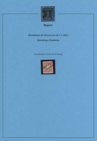 BAVARIA - POSTAL AGENCIES FROM KREUZER PERIOD (since 1. 7. 1861) – sheet 48
