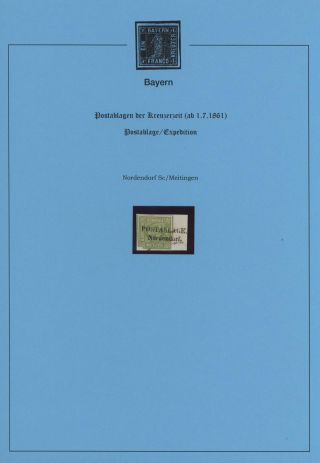 BAVARIA - POSTAL AGENCIES FROM KREUZER PERIOD (since 1. 7. 1861) – sheet 50