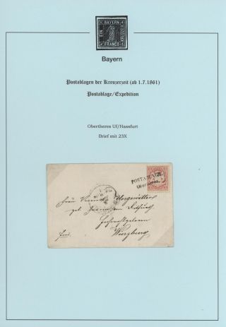 BAVARIA - POSTAL AGENCIES FROM KREUZER PERIOD (since 1. 7. 1861) – sheet 53