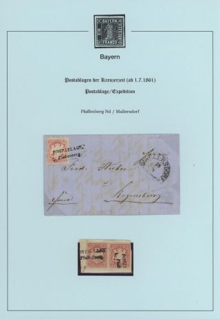 BAVARIA - POSTAL AGENCIES FROM KREUZER PERIOD (since 1. 7. 1861) – sheet 55